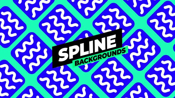 Videohive Spline Backgrounds Elements template preview