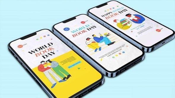 Videohive World Book Day Instagram Reel Openers template preview