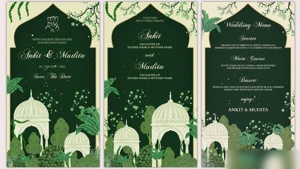Videohive Unique wedding Invitation Traditional theme Card