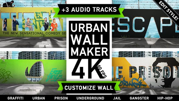 Videohive Urban Wall Kit | Graffiti Street Art Openers template preview