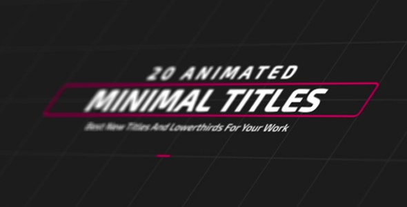 Minimal TItles and Lowerthirds Video Displays template preview