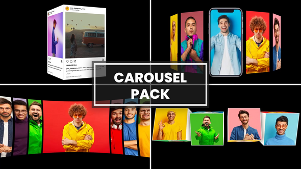 Videohive Carousel Pack Video Displays template preview