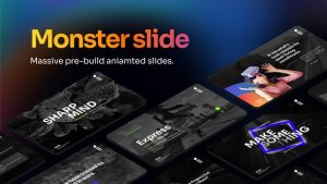 Videohive Monster Slide Aniamted Text Full Screen Background Video Display After Effect Template Product Promo template preview