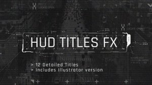 HUD Titles FX Video Displays template preview