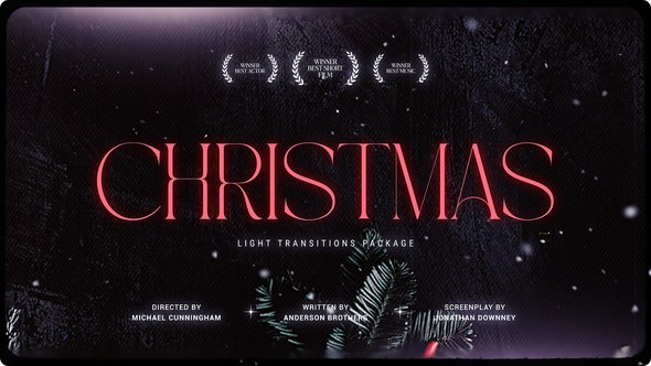 Videohive Christmas Light Transitions Elements template preview