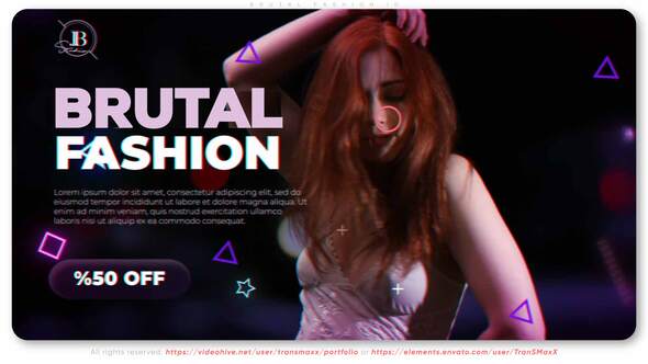 Videohive Brutal Fashion ID | Striptease Promo Video Displays template preview