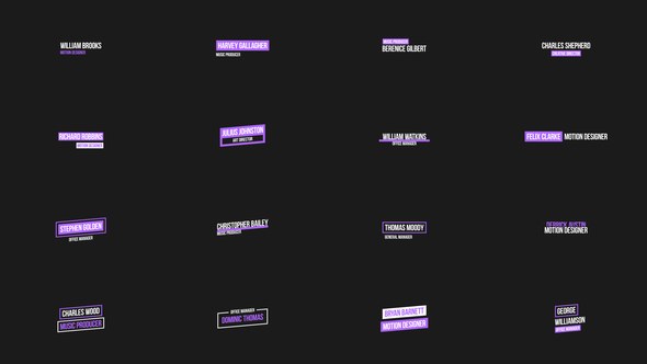 Simple Lower Thirds for After Effects Video Displays template preview