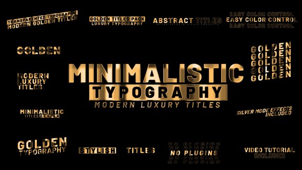 Videohive Golden Titles 46027485 Titles template preview