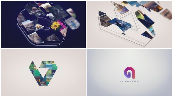 Videohive Sketch Mosaic Logo Reveal Logo Stings template preview