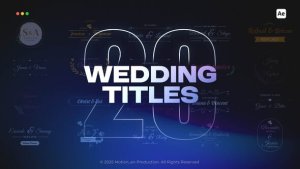 Videohive Wedding Titles 58956799 Titles template preview