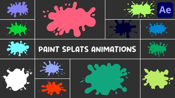 Videohive Paint Splats Animations for After Effects Elements template preview