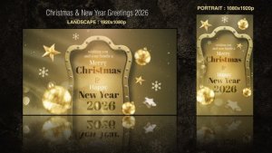Videohive Christmas & New Year Greetings 2026 Openers template preview