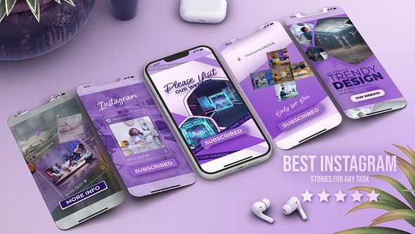 Videohive Instagram Stories Vertical 56911916 Video Displays template preview