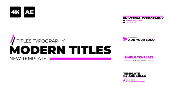 Videohive Modern Glitch Titles | AE Titles template preview