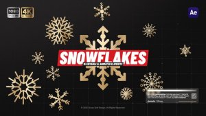 Videohive Animated Snowflakes Elements template preview