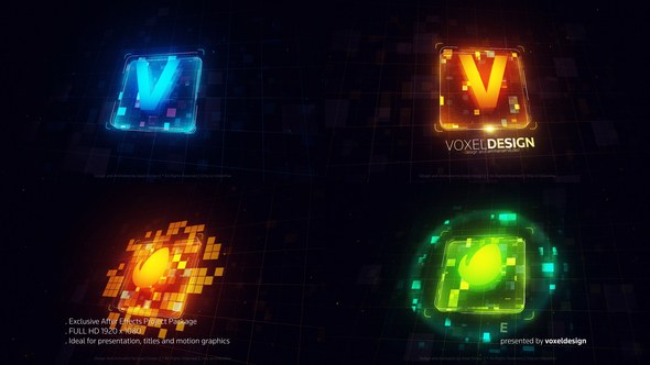 Videohive Techno Block Logo Logo Stings template preview