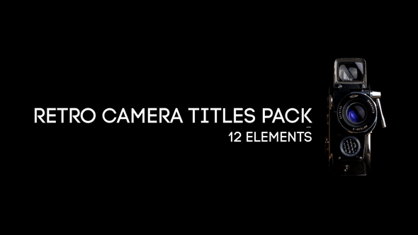 Videohive Retro Camera Titles Pack Titles template preview