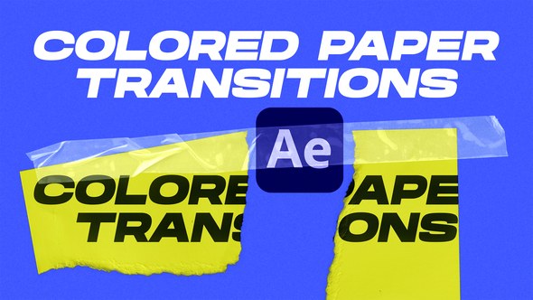 Videohive Colored Paper Transitions Broadcast-packages template preview