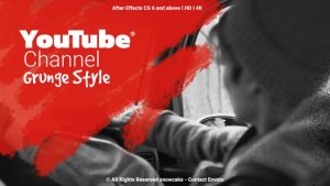 YouTube Channel Grunge Style Video Displays template preview