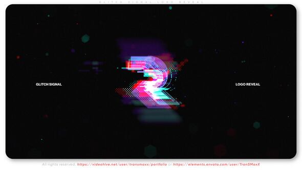 Videohive Glitch Signal Logo Reveal Logo Stings template preview