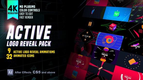 Videohive Active Logo Reveal Pack Logo Stings template preview