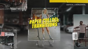 Paper Collage Transitions Elements template preview