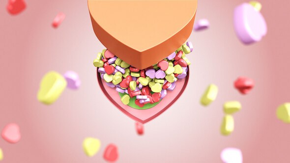 Videohive Valentine Candy Box Logo Logo Stings template preview