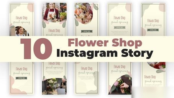 Videohive Flower Shop Instagram Stories Openers template preview