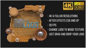 Videohive Wooden Logo (AfterFX) Logo Stings template preview