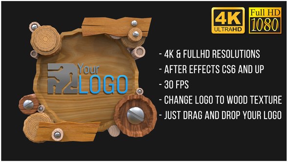 Videohive Wooden Logo (AfterFX) Logo Stings template preview