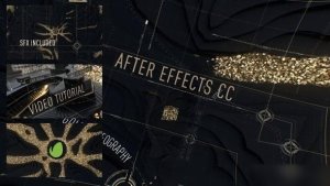 Videohive Abstract Black Gold Intro Openers template preview
