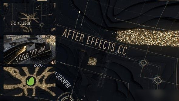 Videohive Abstract Black Gold Intro Openers template preview