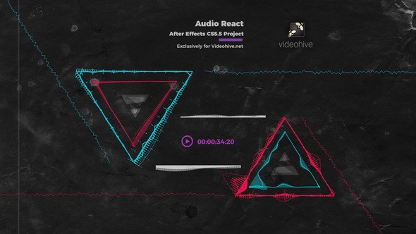 Audio React Music Visualizer Video Displays template preview