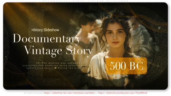 Videohive Documentary Story Vintage Slideshow Video Displays template preview