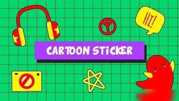 Videohive Cartoon Stickers Slideshow