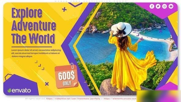 Videohive World Tour Destination Promo Openers template preview