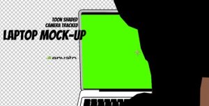 Videohive Man Typing on Laptop - Toon Shaded Product Promo template preview