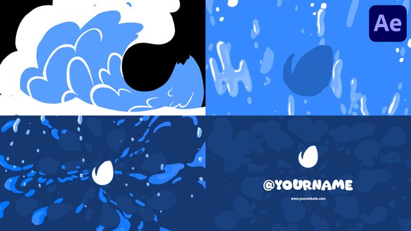 Videohive Water Wave Logo for After Effects Logo Stings template preview