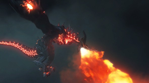 Videohive Dragon Fire Breath Logo Logo Stings template preview
