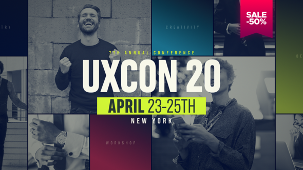 Event Promo // UXConference Video Displays template preview