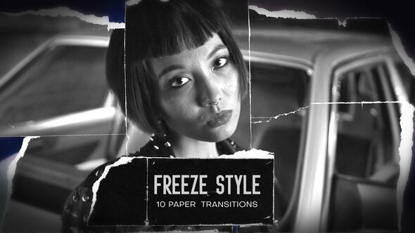 Videohive Freeze Style Paper Rip Transitions Elements template preview