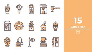 Videohive Coffee Icon After Effect Elements template preview