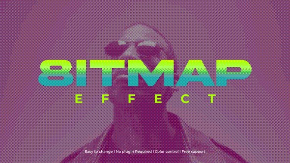 Videohive Bitmap Overlay Effect Elements template preview