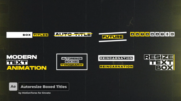 Videohive Box Text Titles  AE Video Displays template preview