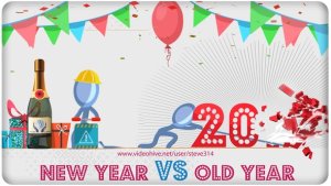 Happy New Year vs Bad Old Year - Humorous Greetings Video Displays template preview