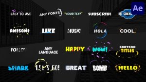 Videohive Cartoon Titles | After Effects 31020724 Titles template preview