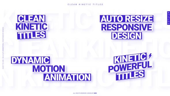 Videohive Clean Kinetic Titles Titles template preview