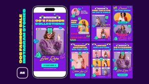 Videohive 90s Fashion Sale Instagram Stories Product Promo template preview