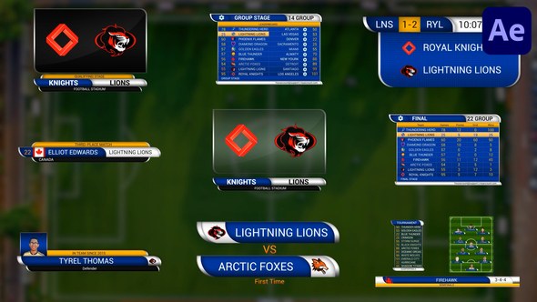 Videohive Soccer Lower Thirds | After Effects Elements template preview