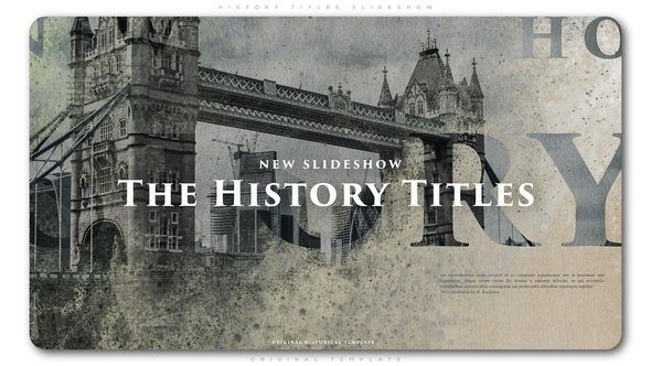 Videohive History Titles Slideshow Openers template preview